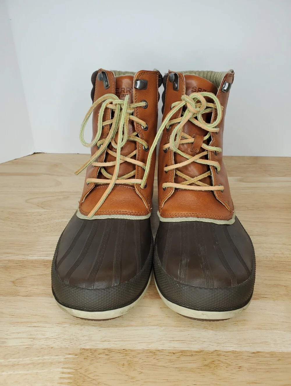 Sperry Cold Bay Duck Boots Mens 8.5 M Brown Tan STS10167